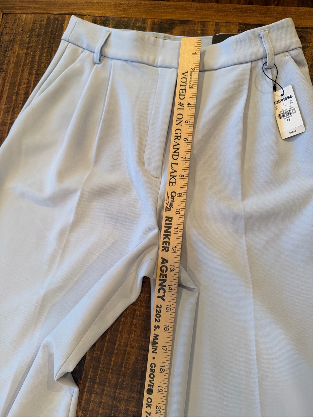 Express Wide Leg Trousers Light Blue - Picture 3 of 9